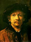 Rembrandt van rijn sjalvportratt oil painting